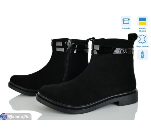 Черевики жіночі на весну/осінь (6 пар р.36-40) чорний  "Linda"