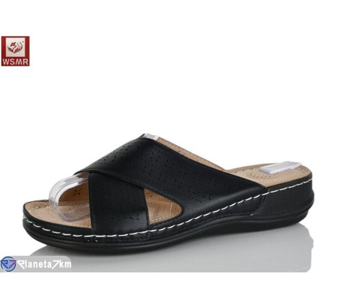 Шлепки жіночі на літо (8 пар р.36-41) чорний  "WSMR"