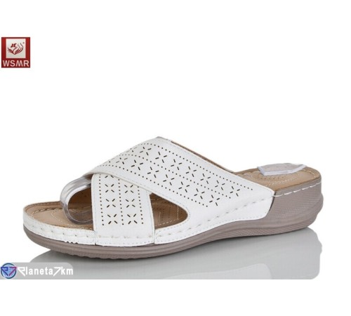 Шлепки жіночі на літо (8 пар р.36-41) білий  "WSMR"