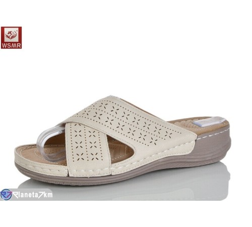 Шлепки жіночі на літо (8 пар р.36-41) бежевий  "WSMR"