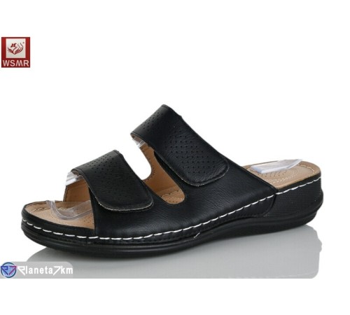 Шлепки жіночі на літо (8 пар р.37-42) чорний  "WSMR"