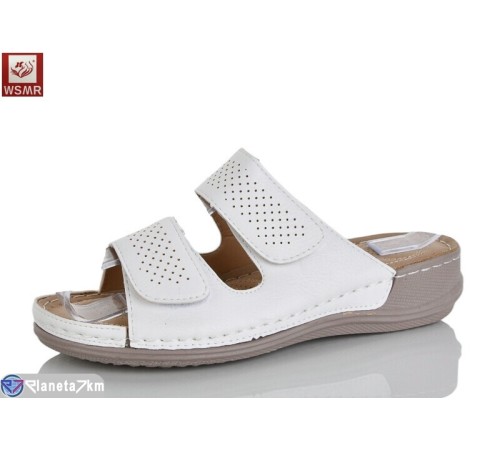 Шлепки жіночі на літо (8 пар р.37-42) білий  "WSMR"