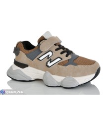 Дитячі кросівки на весну/осінь (8 пар р.32-37) коричневий  "Lilin"