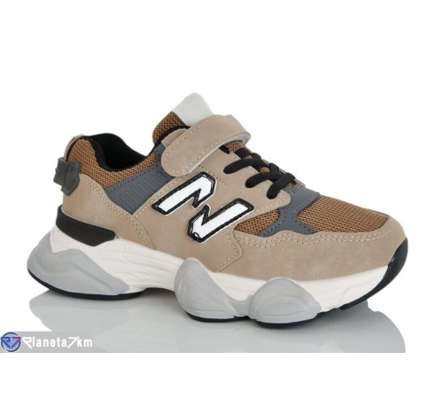 Дитячі кросівки на весну/осінь (8 пар р.32-37) коричневий  "Lilin"