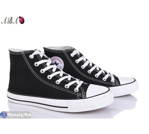 Кеди на весну/осінь (10 пар р.38-43) чорний  "Aba"