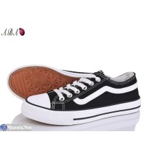 Кеди жіночі на весну/осінь (10 пар р.36-41) чорний  "Aba"