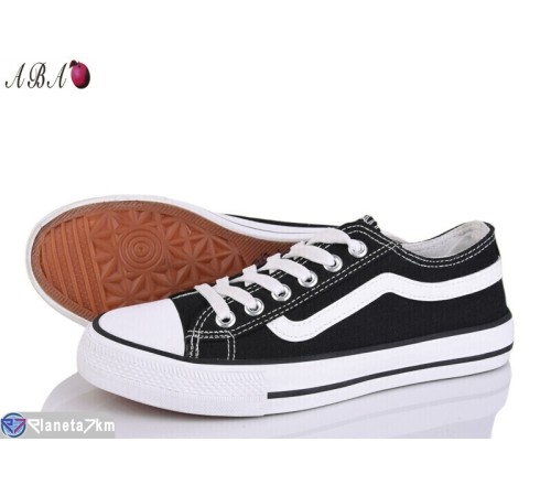 Кеди жіночі на весну/осінь (10 пар р.36-41) чорний  "Aba"