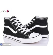 Кеди жіночі на весну/осінь (10 пар р.36-41) чорний  "Aba"