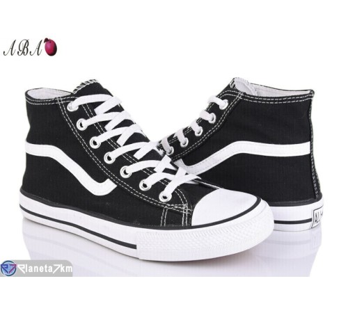 Кеди жіночі на весну/осінь (10 пар р.36-41) чорний  "Aba"