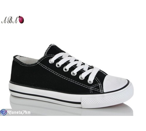 Кеди жіночі на весну/осінь (6 пар р.36-40) чорний  "Aba"