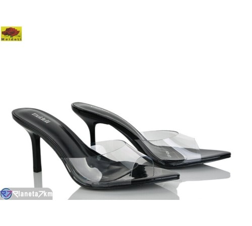 Шлепки жіночі на літо (6 пар р.36-40) чорний  "Mei De Li"