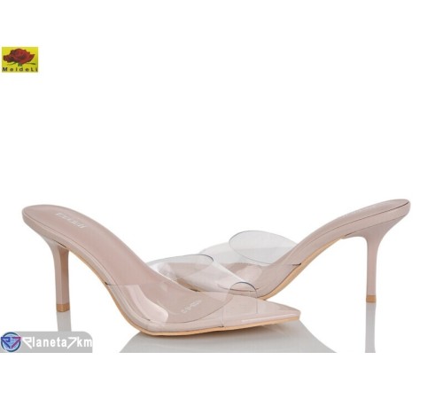 Шлепки жіночі на літо (6 пар р.36-40) бежевий  "Mei De Li"