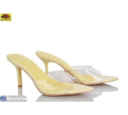 Шлепки жіночі на літо (6 пар р.36-40) жовтий  "Mei De Li"