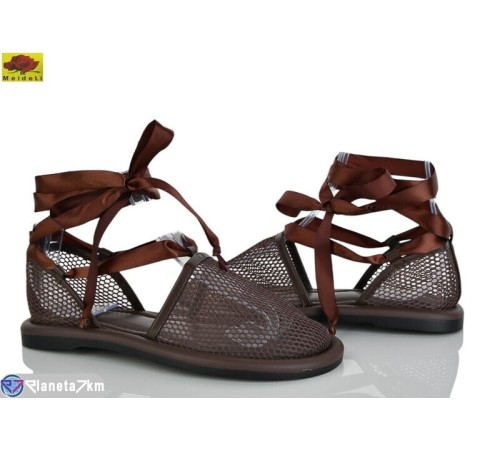 Босоніжки жіночі на літо (8 пар р.36-41) коричневий  "Mei De Li"
