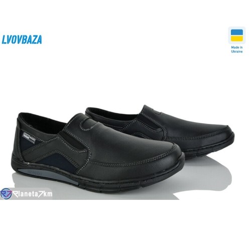 Туфлі чоловічі на весну/осінь (8 пар р.40-45) чорний  "LEOBAZA"