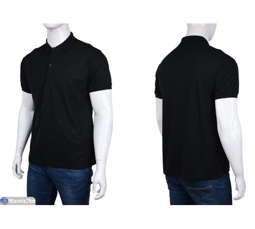 Футболка чоловіча на літо (10 шт. р.сетка S-2XL) чорний  "Kalabok"