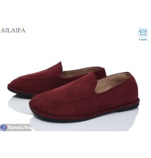 Мокасіни жіночі на весну/осінь (8 пар р.36-41) бордовий  "Latifa"