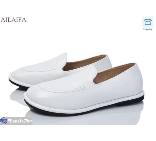 Мокасіни жіночі на весну/осінь (8 пар р.36-41) білий  "Latifa"