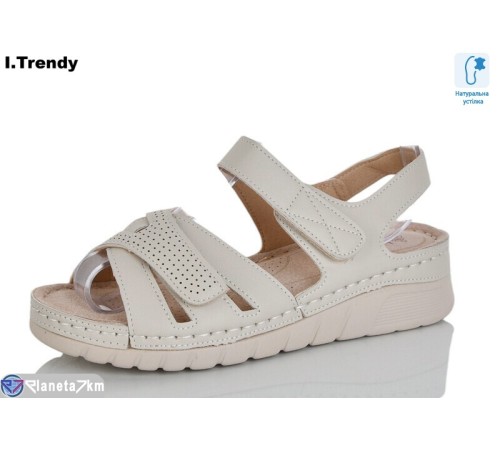 Босоніжки жіночі на літо (8 пар р.37-42) бежевий  "Trendy"