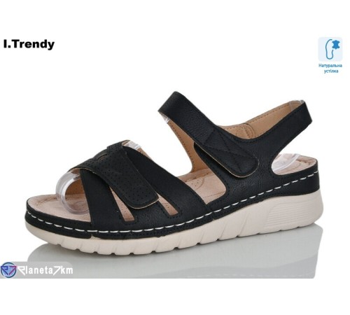 Босоніжки жіночі на літо (8 пар р.37-42) чорний  "Trendy"