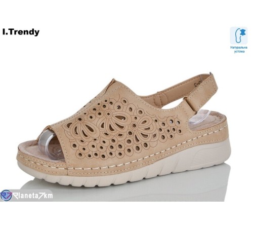 Босоніжки жіночі на літо (8 пар р.37-42) коричневий  "Trendy"