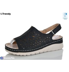 Босоніжки жіночі на літо (8 пар р.37-42) чорний  "Trendy"