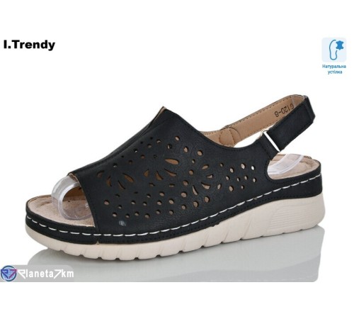 Босоніжки жіночі на літо (8 пар р.37-42) чорний  "Trendy"