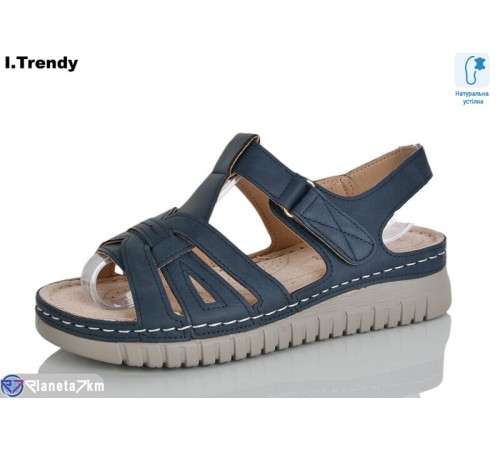 Босоніжки жіночі на літо (8 пар р.37-42) синій  "Trendy"