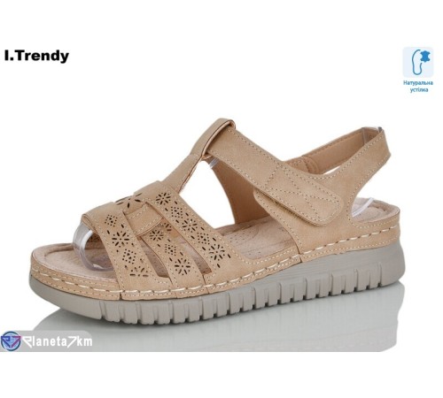 Босоніжки жіночі на літо (8 пар р.37-42) коричневий  "Trendy"