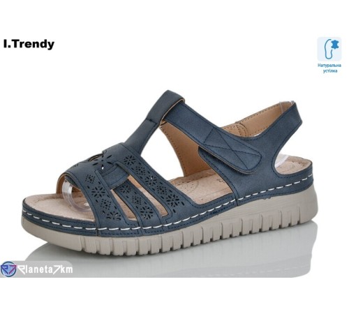 Босоніжки жіночі на літо (8 пар р.37-42) синій  "Trendy"