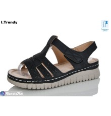 Босоніжки жіночі на літо (8 пар р.37-42) чорний  "Trendy"