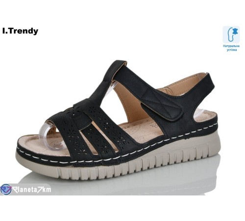 Босоніжки жіночі на літо (8 пар р.37-42) чорний  "Trendy"