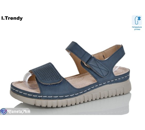 Босоніжки жіночі на літо (8 пар р.37-42) синій  "Trendy"