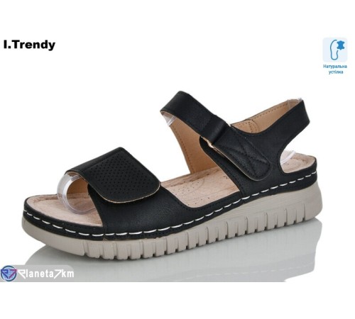 Босоніжки жіночі на літо (8 пар р.37-42) чорний  "Trendy"