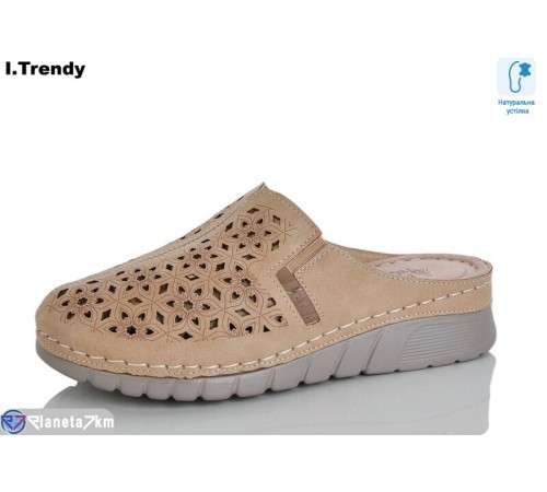 Жіночі сабо на літо (8 пар р.37-42) коричневий  "Trendy"