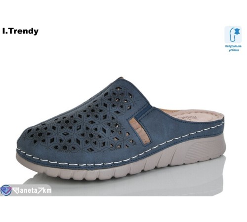 Жіночі сабо на літо (8 пар р.37-42) синій  "Trendy"