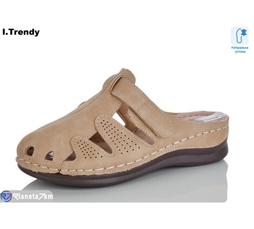 Жіночі сабо на літо (8 пар р.37-42) коричневий  "Trendy"