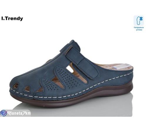 Жіночі сабо на літо (8 пар р.37-42) синій  "Trendy"