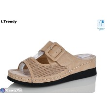 Шлепки жіночі на літо (8 пар р.37-42) коричневий  "Trendy"