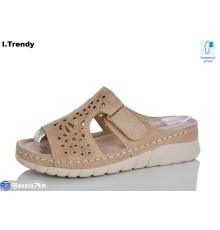 Шлепки жіночі на літо (8 пар р.37-42) коричневий  "Trendy"