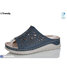 Шлепки жіночі на літо (8 пар р.37-42) синій  "Trendy"