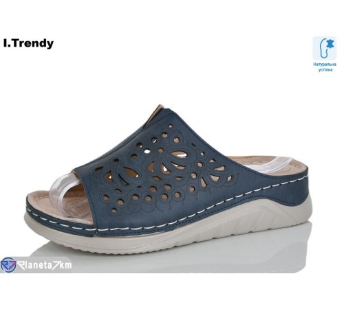 Шлепки жіночі на літо (8 пар р.37-42) синій  "Trendy"