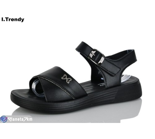 Босоніжки жіночі на літо (8 пар р.36-41) чорний  "Trendy"