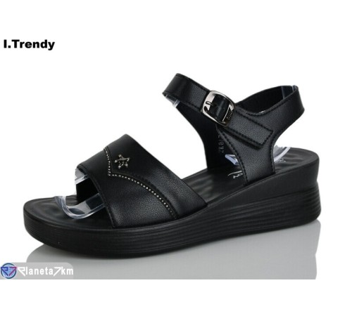 Босоніжки жіночі на літо (8 пар р.36-41) чорний  "Trendy"