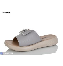 Шлепки жіночі на літо (8 пар р.36-41) сірий  "Trendy"