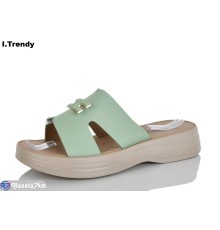 Шлепки жіночі на літо (8 пар р.36-41) зелений  "Trendy"