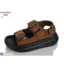 Сандалі дитячі на літо (10 пар р.21-25) коричневий  "GFB-Канарейка"