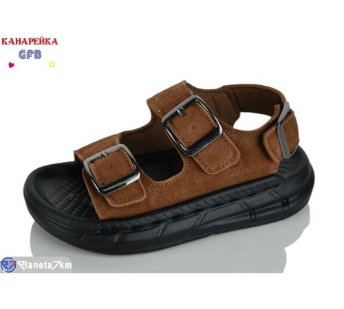 Сандалі дитячі на літо (10 пар р.21-25) коричневий  "GFB-Канарейка"