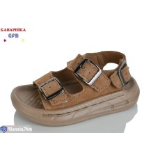 Сандалі дитячі на літо (10 пар р.21-25) коричневий  "GFB-Канарейка"
