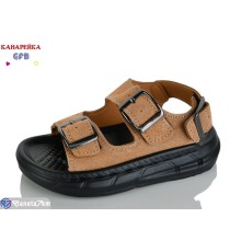 Сандалі дитячі на літо (10 пар р.21-25) коричневий  "GFB-Канарейка"